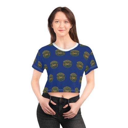 BWM Melanated Goddess Sapphire Silver — Short Performance Set Crop Top