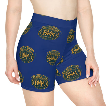 BWM Melanated Goddess Sapphire Silver — Short Performance Set Biker Shorts