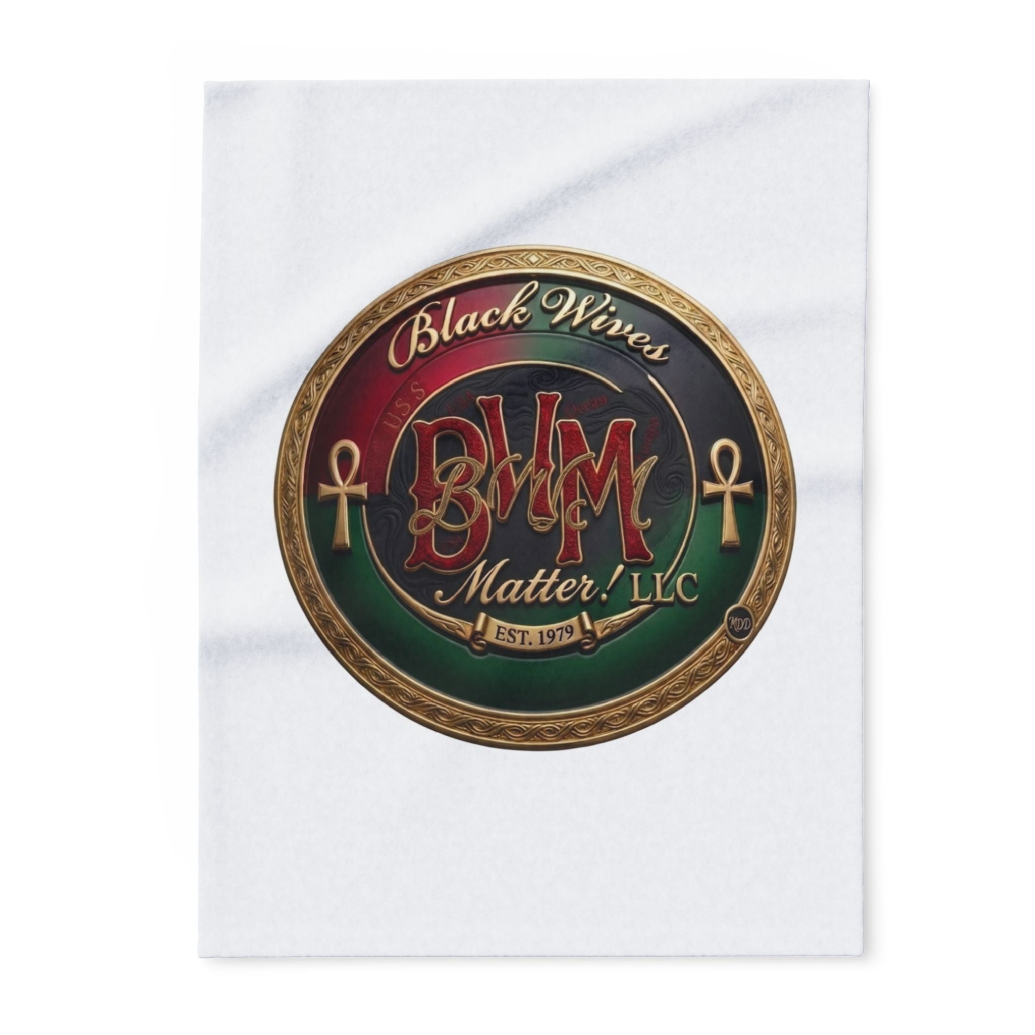 Arctic Fleece Blanket — Black Vines Matter Emblem Cozy Throw