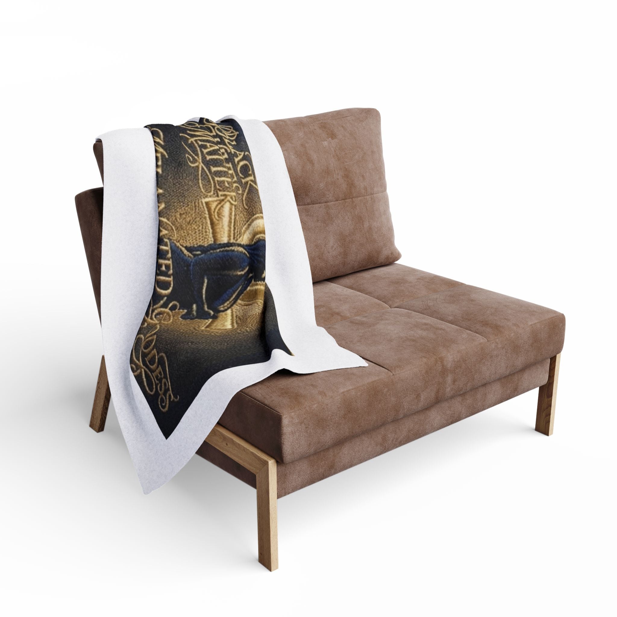 Melanated Goddess Fleece Blanket – "Black Wives Matter" Cozy Throw