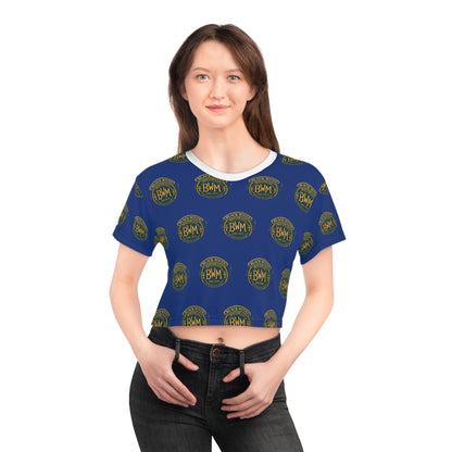BWM Melanated Goddess Sapphire Silver — Short Performance Set Crop Top
