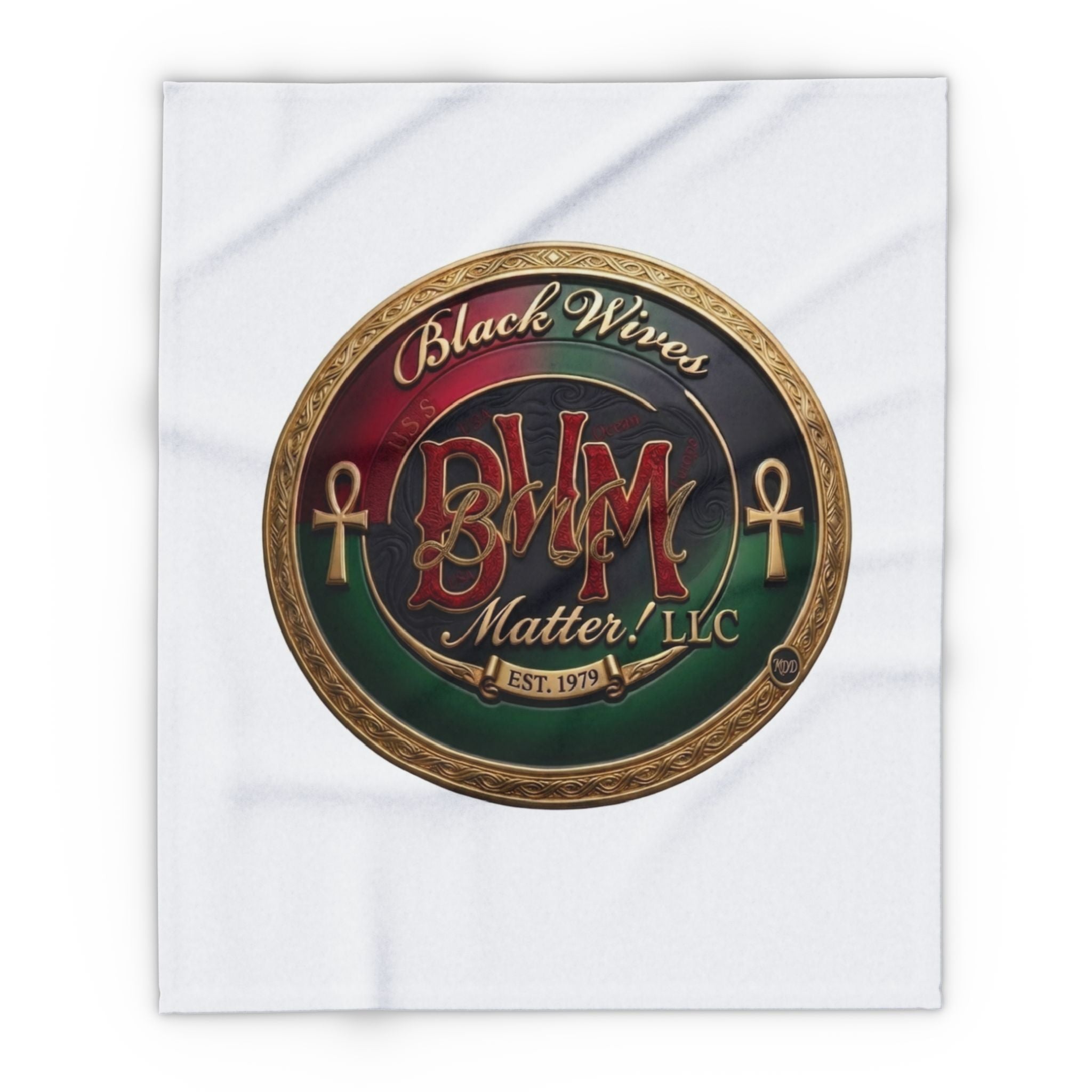 Arctic Fleece Blanket — Black Vines Matter Emblem Cozy Throw