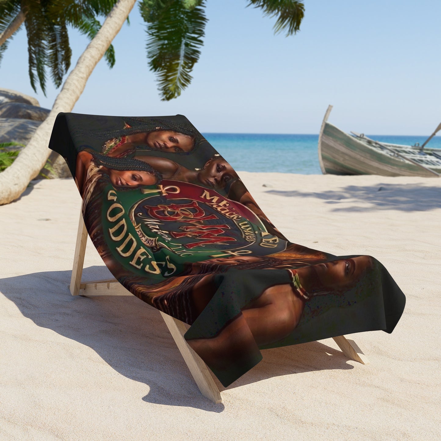 BWM Melanated Goddess Beach Towel - Pool Edition