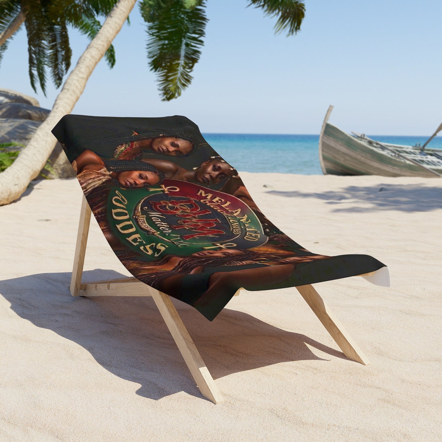 BWM Melanated Goddess Beach Towel - Pool Edition