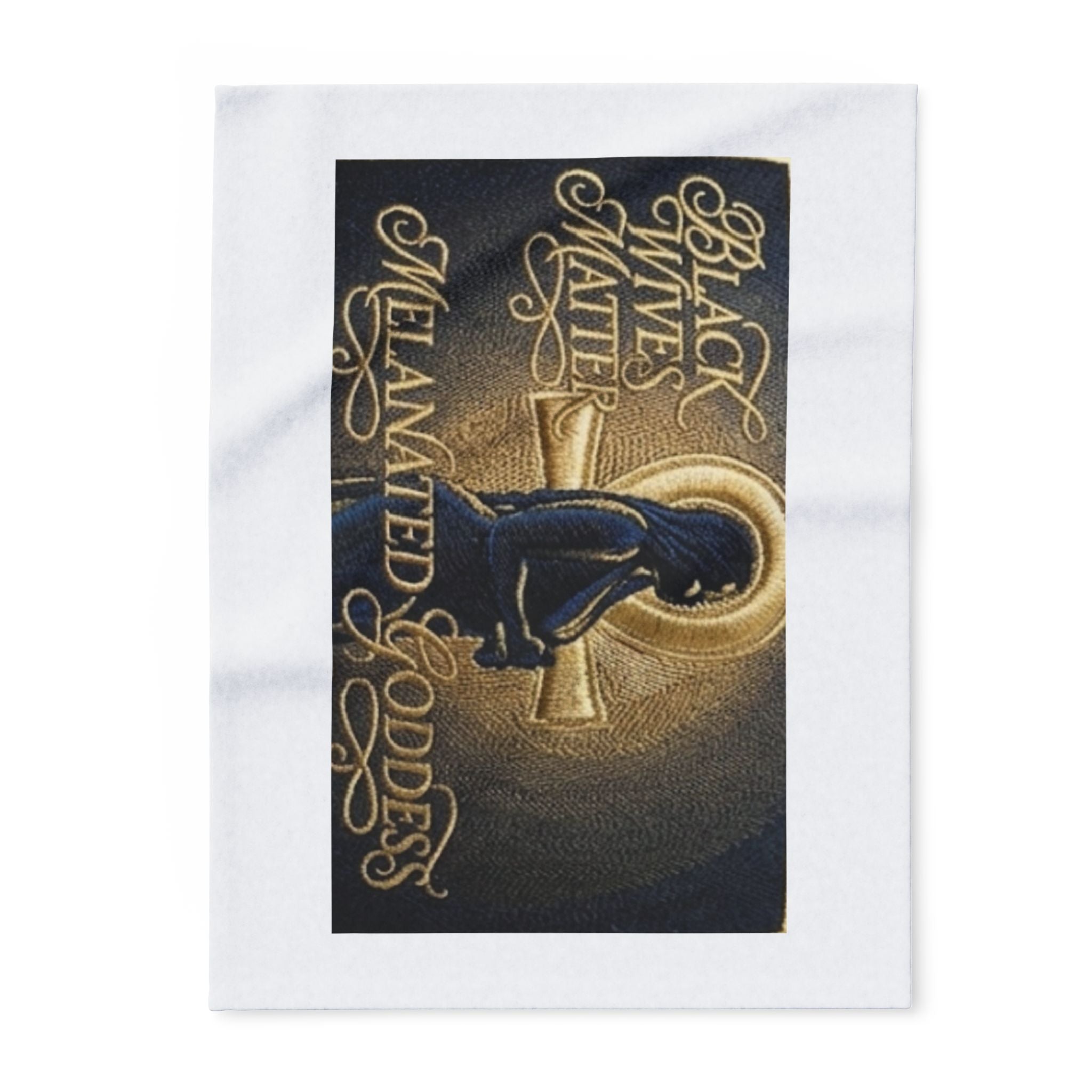 Melanated Goddess Fleece Blanket – "Black Wives Matter" Cozy Throw